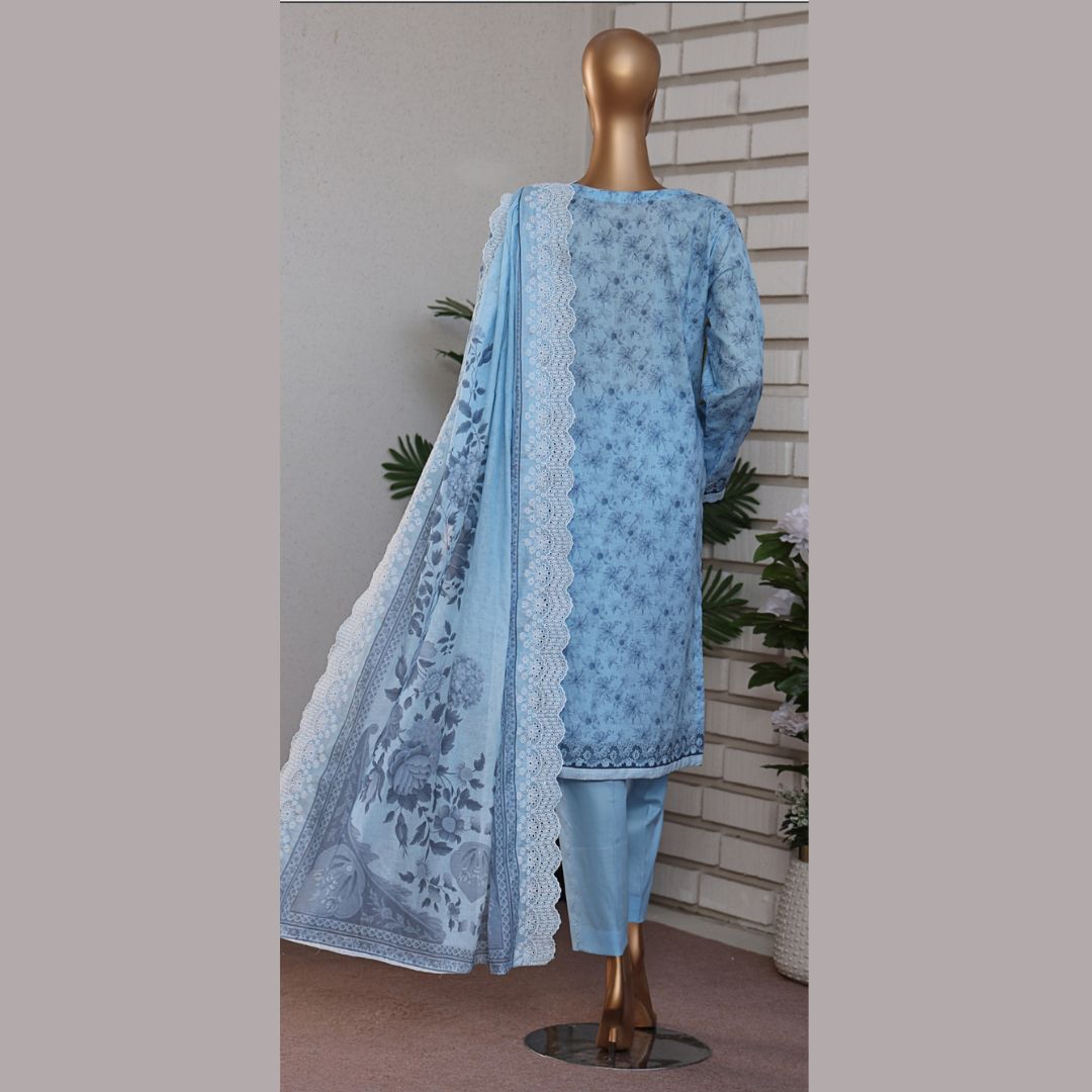 Premium Lawnkari By Suhaima Collection Embroidered Lawn Suit Unstitched 3 Piece - Summer Collection