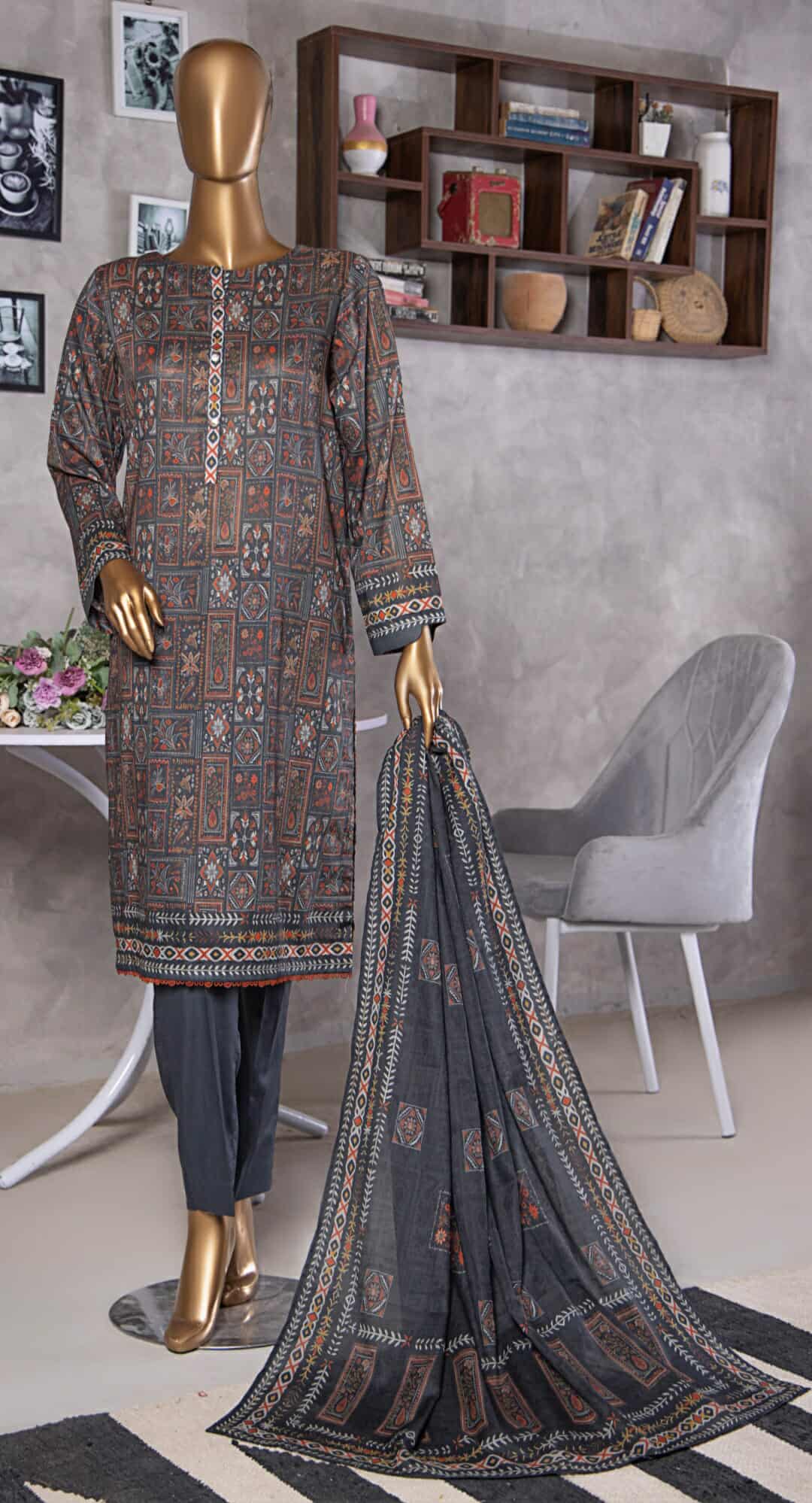 Platinum HZ Textiles By Suhaima Collection I Digital Printed Lawn Suit Unstitched 3 Piece - Summer Collection