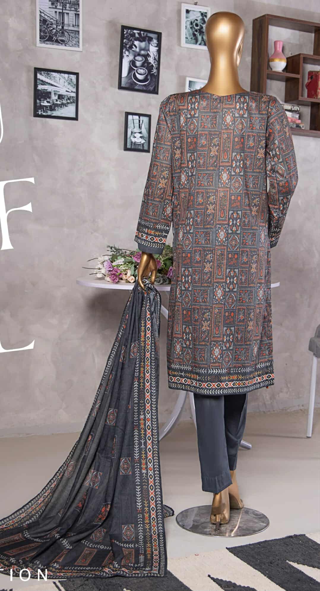 Platinum HZ Textiles By Suhaima Collection I Digital Printed Lawn Suit Unstitched 3 Piece - Summer Collection