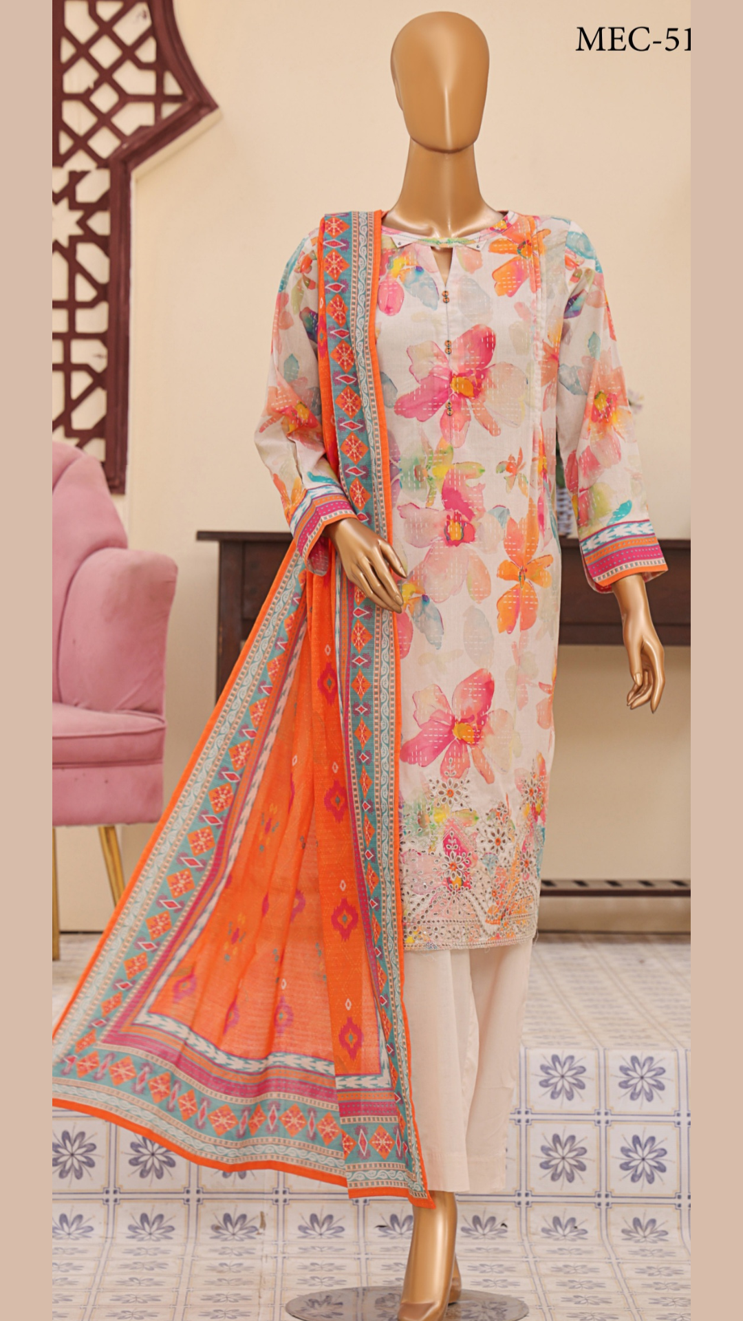 Mehak By HZ Textiles Embroidered Lawn Suit Unstitched 3 Piece I Suhaima Collection- Summer Collection