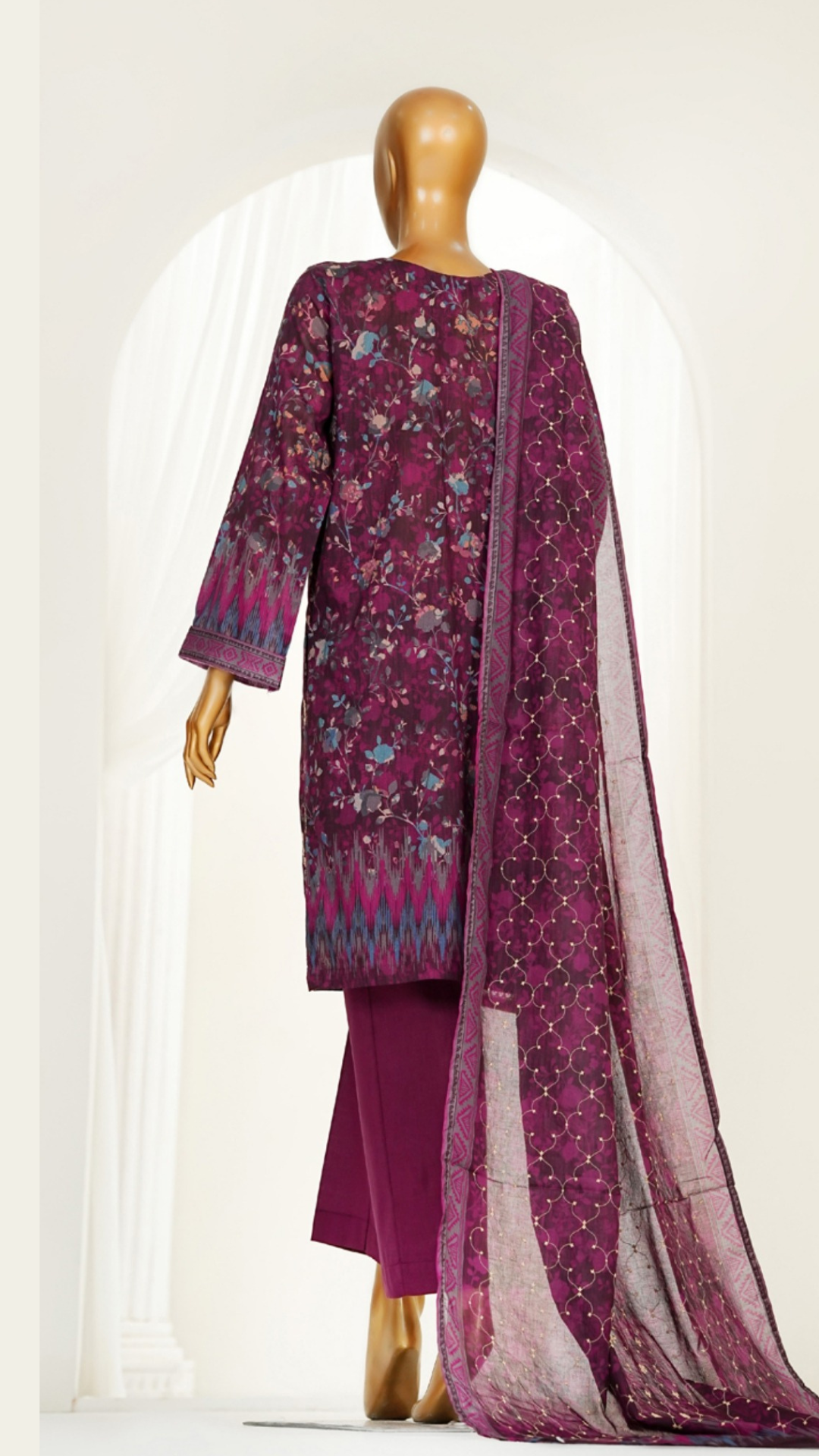 Printkari I PRINTS BY HZ I RTW I CHIKANKARI I 3 PC I Suhaima Collection