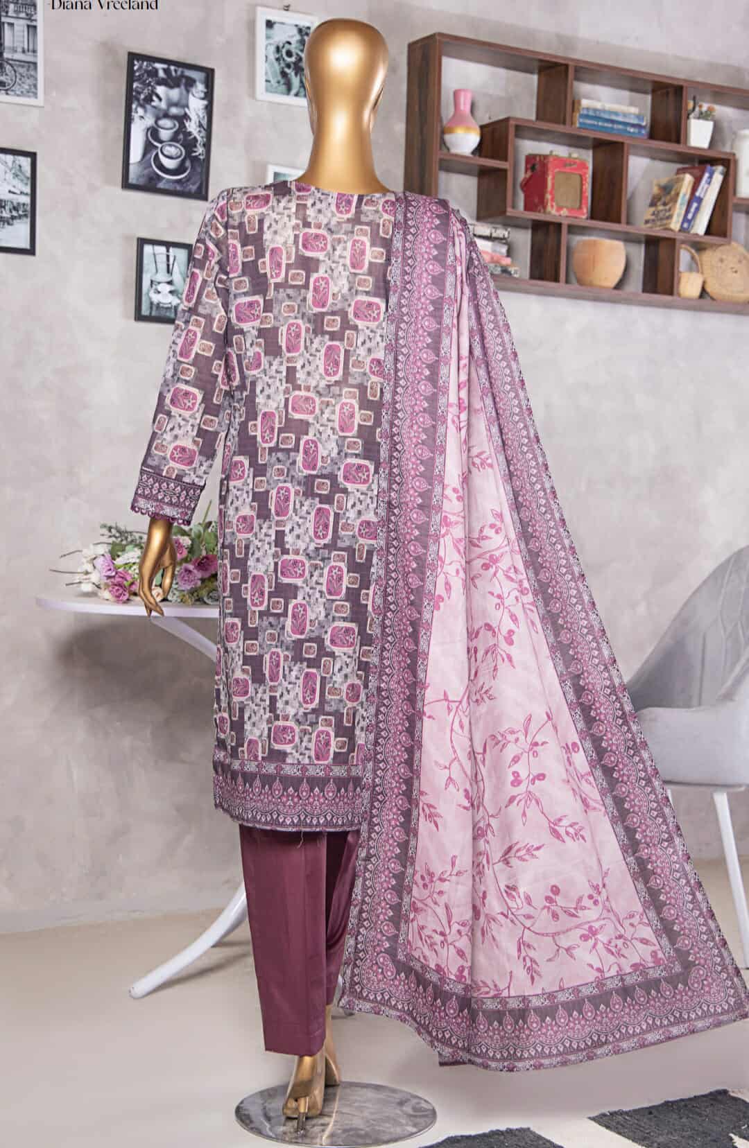 Platinum HZ Textiles By Suhaima Collection I  Digital Printed Lawn Suit Unstitched 3 Piece - Summer Collection