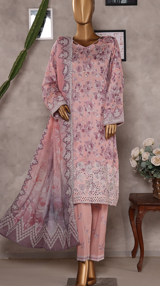 Nayab By HZ Textiles Printkari Embroidered Lawn Suit Unstitched 3 Piece- Summer Collection